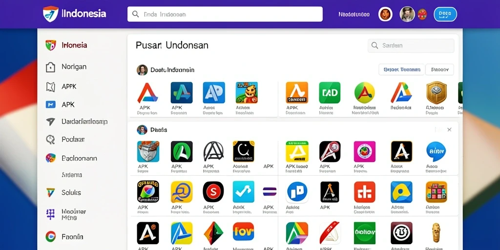 Tampilan utama antarmuka yang menarik.
